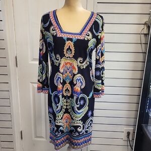 Laundry By Shelli Segal  Multicolor Paisley Dress, SIZE 6